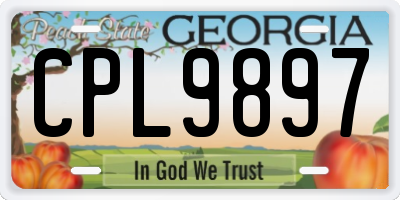 GA license plate CPL9897