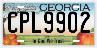 GA license plate CPL9902