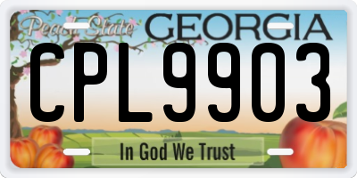 GA license plate CPL9903