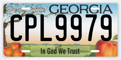 GA license plate CPL9979