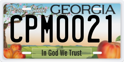GA license plate CPM0021