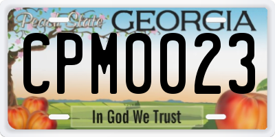 GA license plate CPM0023