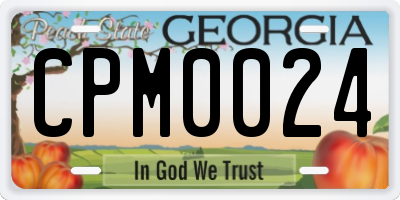 GA license plate CPM0024