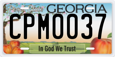 GA license plate CPM0037
