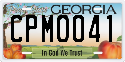 GA license plate CPM0041