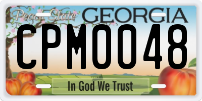 GA license plate CPM0048