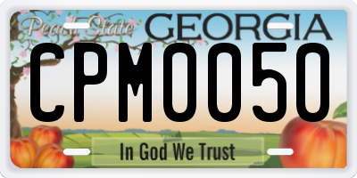 GA license plate CPM0050