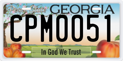 GA license plate CPM0051