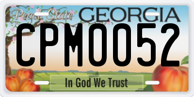 GA license plate CPM0052