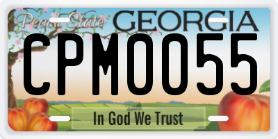 GA license plate CPM0055