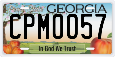 GA license plate CPM0057