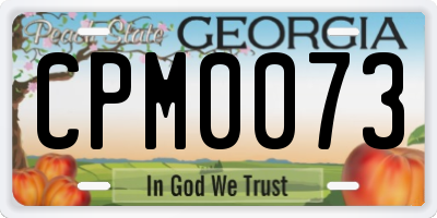 GA license plate CPM0073