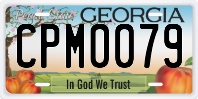 GA license plate CPM0079