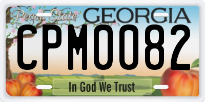GA license plate CPM0082