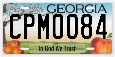 GA license plate CPM0084