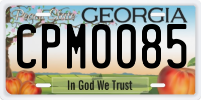 GA license plate CPM0085