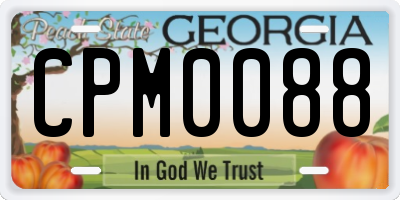 GA license plate CPM0088