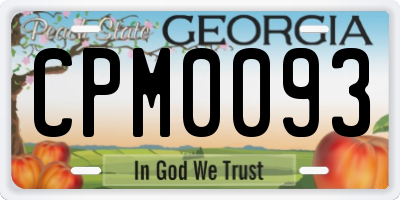 GA license plate CPM0093