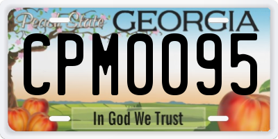 GA license plate CPM0095