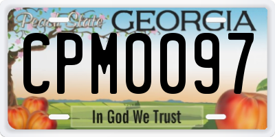 GA license plate CPM0097