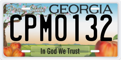 GA license plate CPM0132