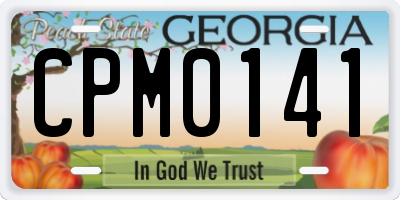 GA license plate CPM0141