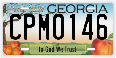 GA license plate CPM0146