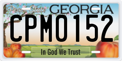 GA license plate CPM0152