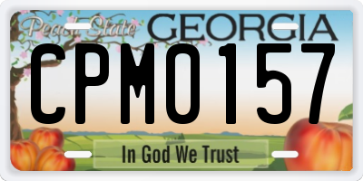 GA license plate CPM0157