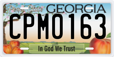 GA license plate CPM0163