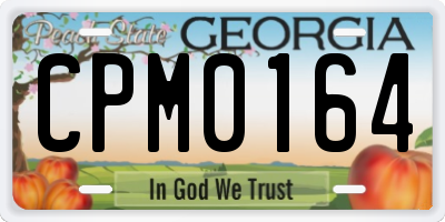 GA license plate CPM0164