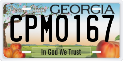 GA license plate CPM0167