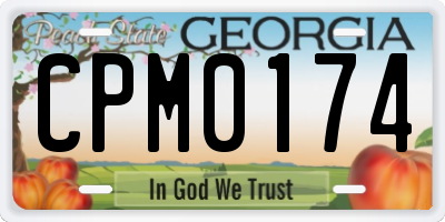 GA license plate CPM0174