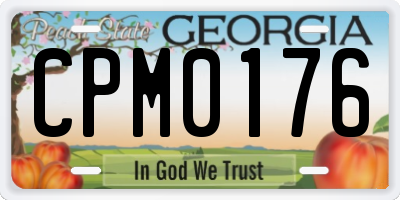 GA license plate CPM0176