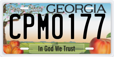 GA license plate CPM0177