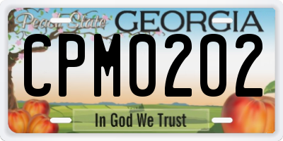 GA license plate CPM0202
