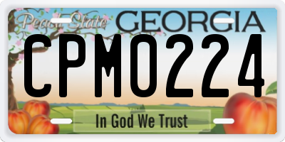 GA license plate CPM0224