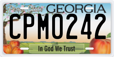 GA license plate CPM0242