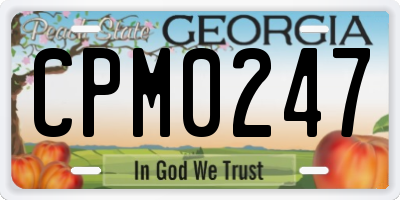 GA license plate CPM0247