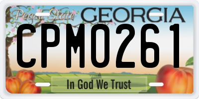 GA license plate CPM0261