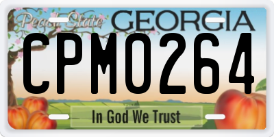 GA license plate CPM0264