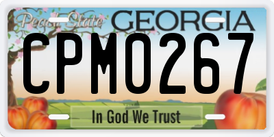 GA license plate CPM0267