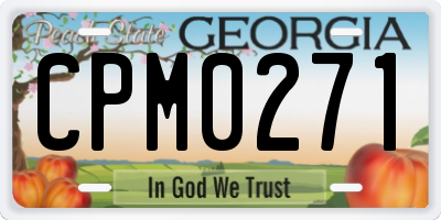 GA license plate CPM0271