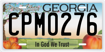 GA license plate CPM0276