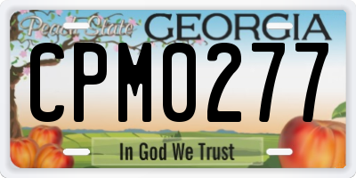 GA license plate CPM0277