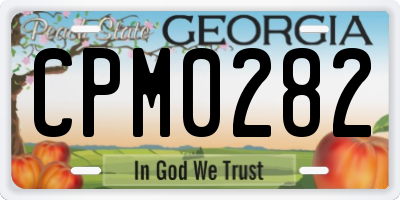 GA license plate CPM0282