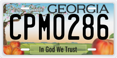 GA license plate CPM0286
