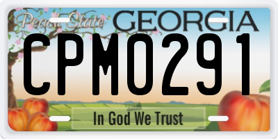 GA license plate CPM0291