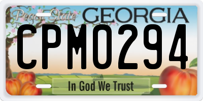 GA license plate CPM0294