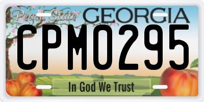 GA license plate CPM0295